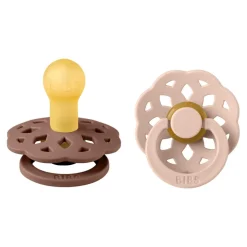 Pacifier Boheme Latex Woodchuck/Blush Size 1 2pcs