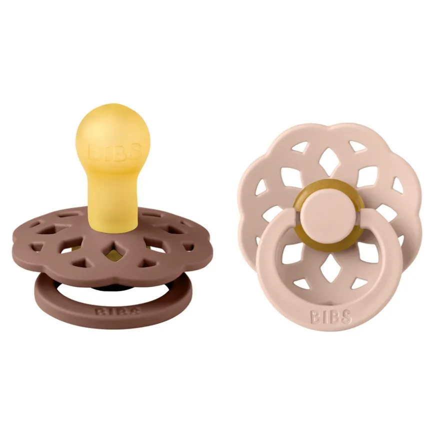 Pacifier Boheme Latex Woodchuck/Blush Size 1 2pcs