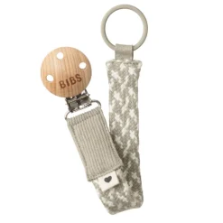 Pacifier Clip Braided Sand/Ivory
