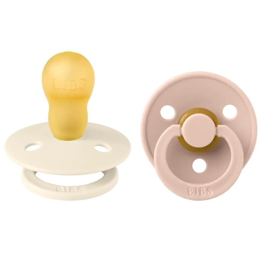 Pacifier Colour Latex Ivory/Blush Size 3 2pcs