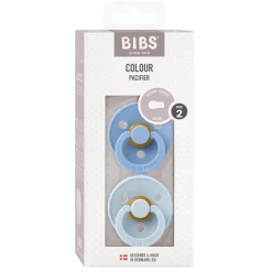 Pacifier Colour Latex Sky Blue/Baby Blue Size 2 2pcs