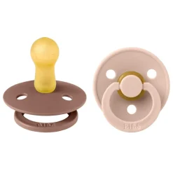 Pacifier Colour Latex Woodchuck/Blush Size 2 2pcs