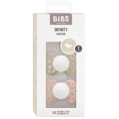 Pacifier Infinity Anatomical Silicone Vanilla Glow/Blush Glow Size 1 2pcs