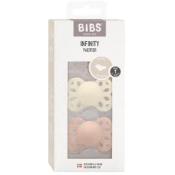 Pacifier Infinity Anatomical Silicone Ivory/Blush Size 1 2pcs