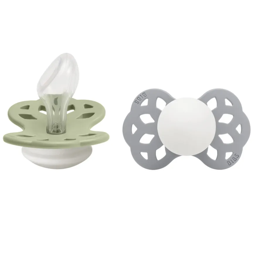 Pacifier Infinity Anatomical Silicone Sage Glow/Cloud Glow Size 2 2pcs