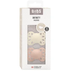 Pacifier Infinity Anatomical Silicone Ivory/Blush Size 2 2pcs