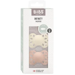 Pacifier Infinity Symmetrical Silicone Ivory/Blush Size 2 2pcs