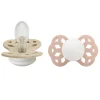 Pacifier Infinity Symmetrical Silicone Vanilla Glow/Blush Glow Size 2 2pcs