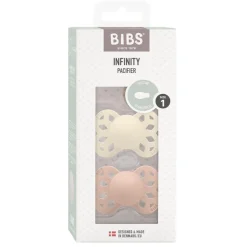 Pacifier Infinity Symmetrical Silicone Ivory/Blush Size 1 2pcs