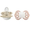Pacifier Infinity Symmetrical Silicone Vanilla Glow/Blush Glow Size 1 2pcs