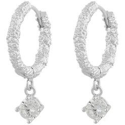 Palma Small Ring Pendant Ear Silver Clear