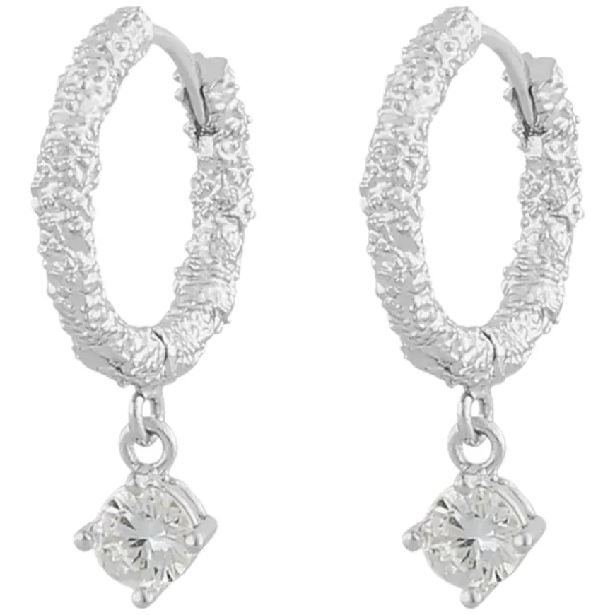 Palma Small Ring Pendant Ear Silver Clear