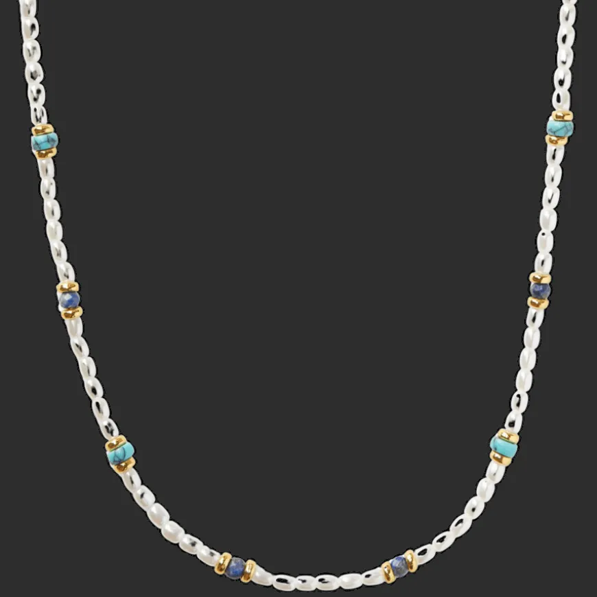 Pearl & Stone Beaded Necklace