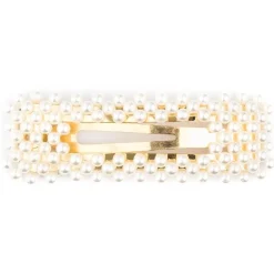 Pearl Hair Clip Square White