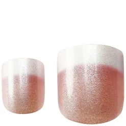 Press & Go French Look Pink Shimmer Petite Square 24pcs