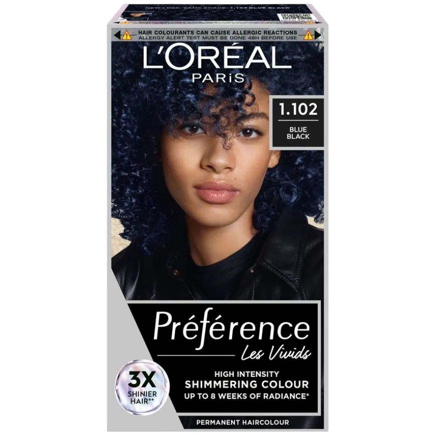 Préférence Vivid Colours Permanent Color For Normal Hair 1.102 Blue Black
