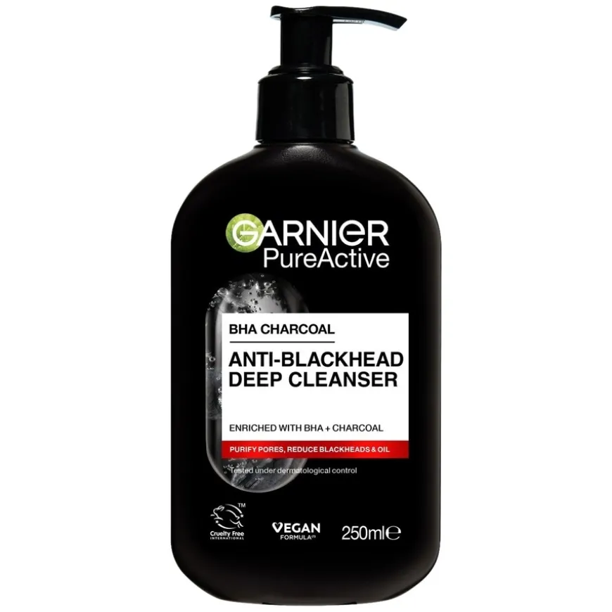 PureActive BHA Charcoal Anti-Blackhead Deep Cleanser 250ml