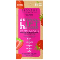 Retinol Lift Restore Moisture-Barrier Organic Strawberry Biodegradable Sheet Mask 20ml