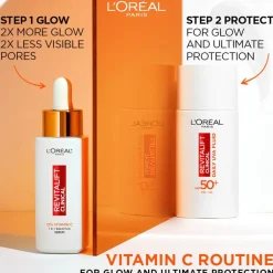 Revitalift Clinical 12% Vitamin C Serum + L'Oréal Paris Revitalift Clinical Daily Moisturizing Fluid SPF50