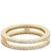Rio Double Stone Ring Gold Clear L