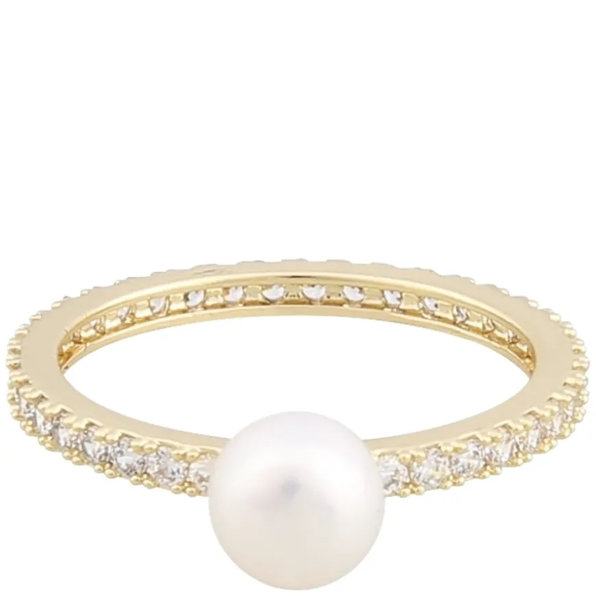 Rio Small Pearl Ring Gold White M