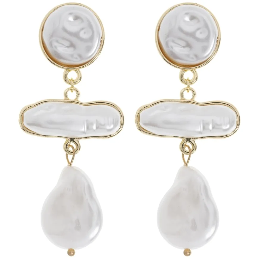 Rivers Statement Faux Pearl Earrings