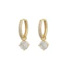 Rola Round Ring Earring Gold/Clear 14mm