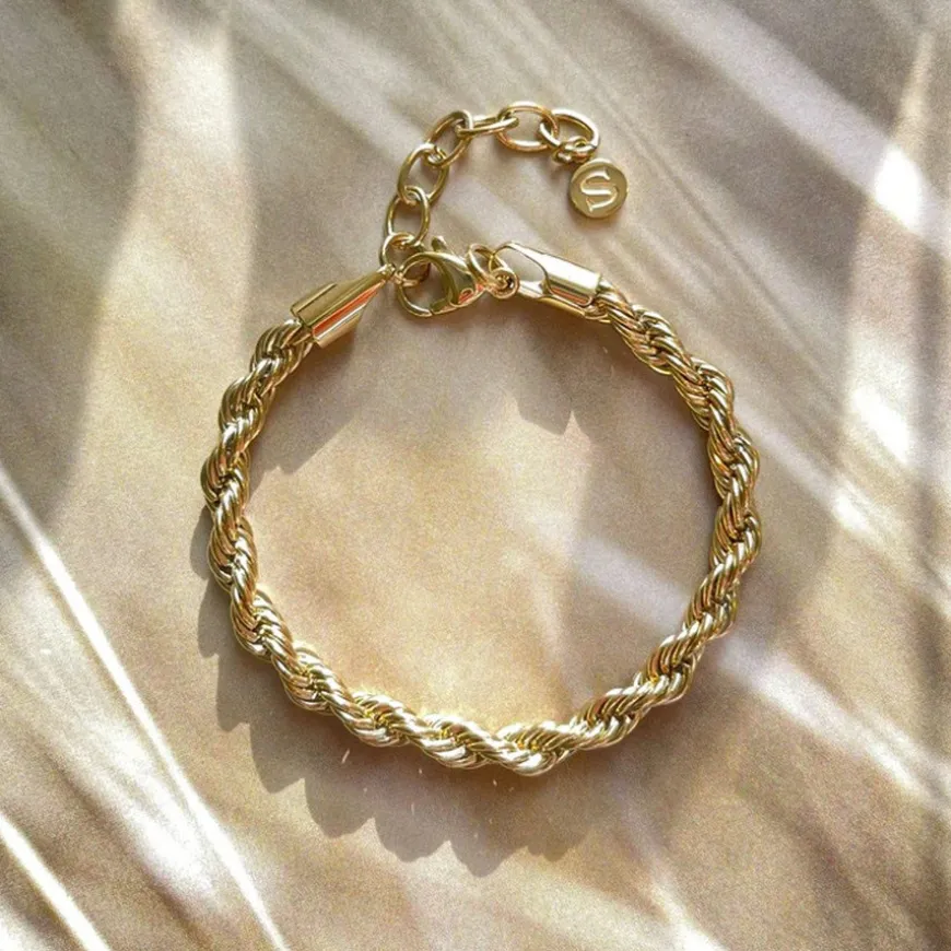 Rope Bracelet Gold Plated 17cm
