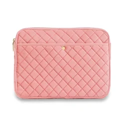 Rose Quilted Velvet Laptop Sleeve