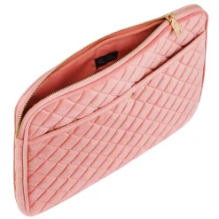 Rose Quilted Velvet Laptop Sleeve
