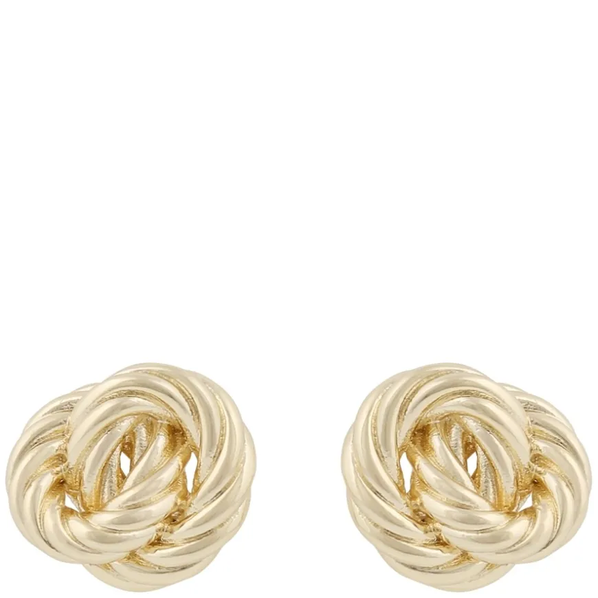 Row Earrings Plain Gold Onesize