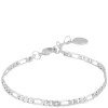 Row Small Chain Bracelet Plain Silver Onesize