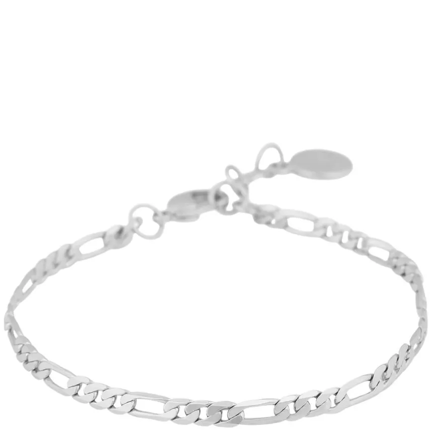 Row Small Chain Bracelet Plain Silver Onesize