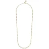 Row Small Chain Necklace Plain Gold 45cm