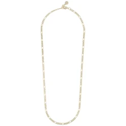 Row Small Chain Necklace Plain Gold 45cm