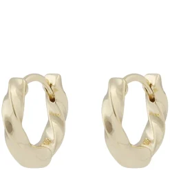 Row Small Ring Ear Plain Gold Onesize