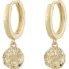 Rue Ring Earring Plain Gold 14,5mm