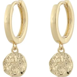 Rue Ring Earring Plain Gold 14,5mm