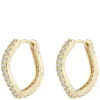 Sally Ring Earrings Gold Clear Onesize