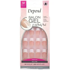 Salon Gel Pink Medium Square 28pcs