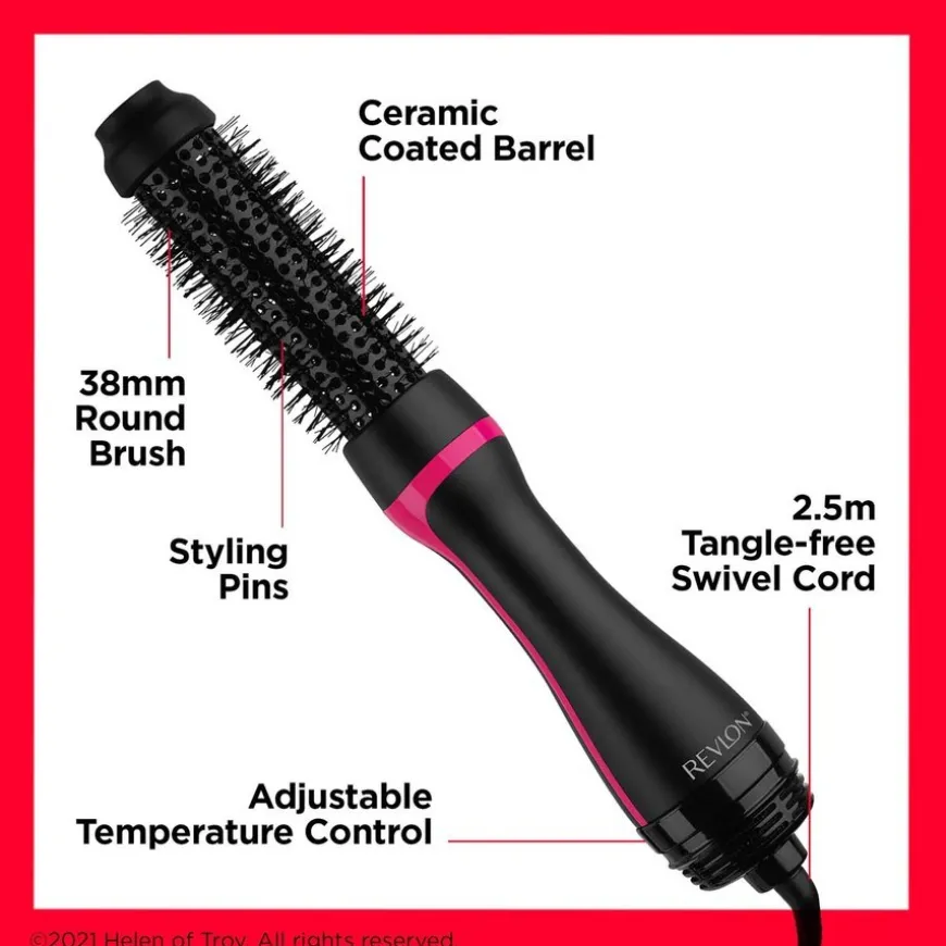 Salon One-Step Round Brush Dryer And Styler