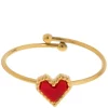 Sarah Red Heart Ring Stainless Steel
