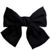 Satin Bow Hair Clip Black