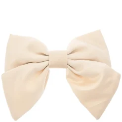 Satin Bow Hair Clip Champagne