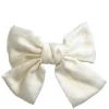 Satin Bow Hair Clip Vanilla