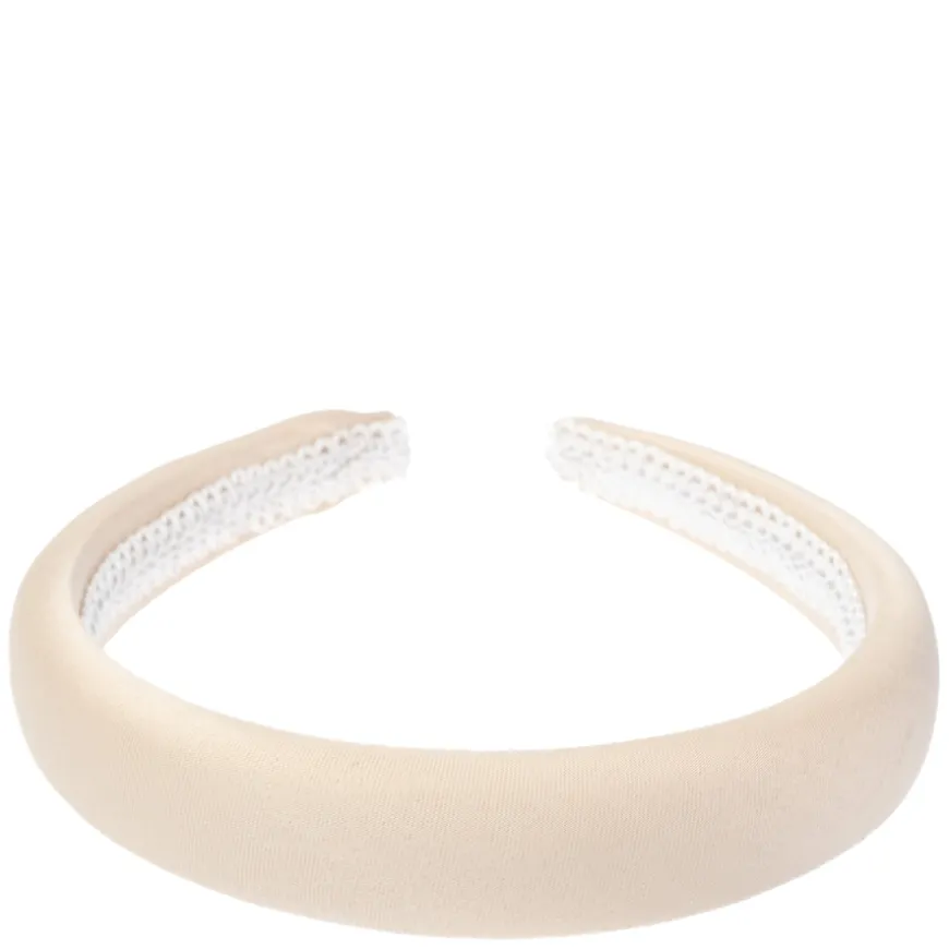 Satin Hair Band Broad Champagne
