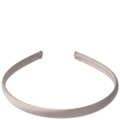 Satin Hair Band Thin Taupe