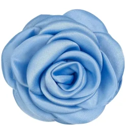 Satin Rose Hair Claw Ibiza Blue