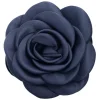 Satin Rose Hair Claw Navy Blue