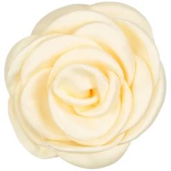 Satin Rose Hair Claw Pale Yellow